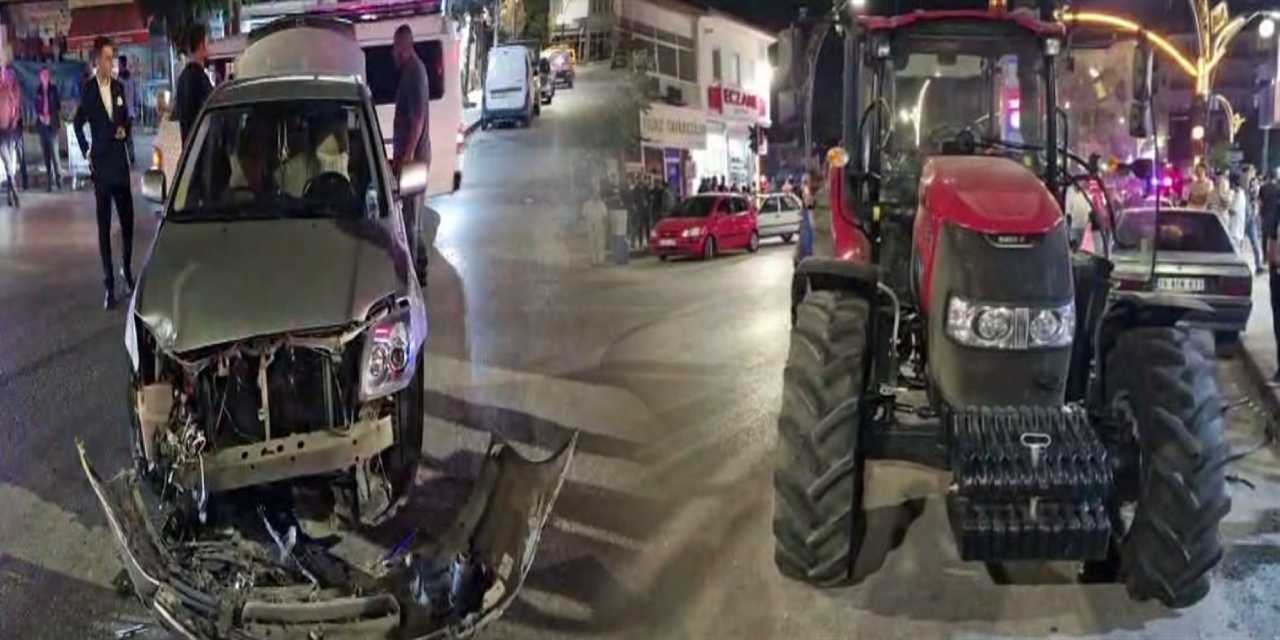 İçti içti traktörün direksiyonuna geçti ortalığı savaş alanına çevirdi