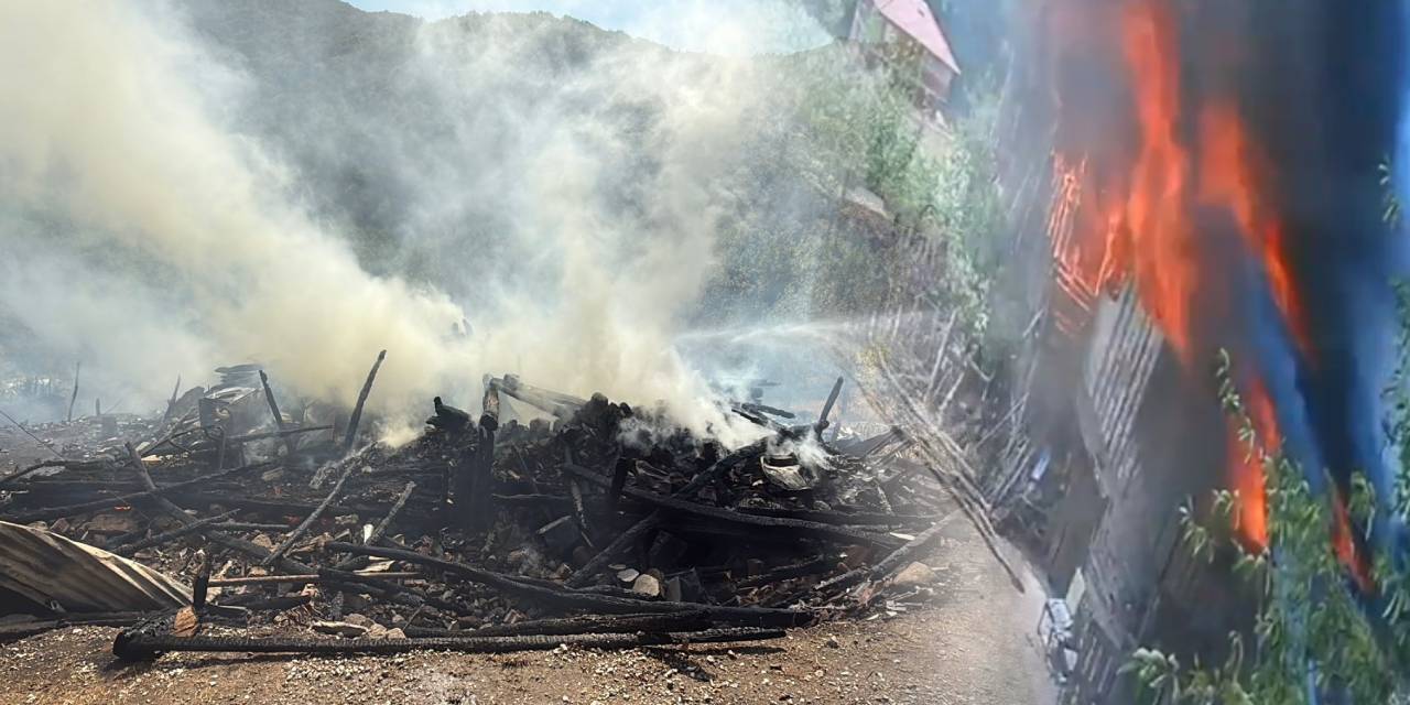 Anne ve engelli oğlunu kurtarmak için alevlerin arasına daldı! O anlar kamerada