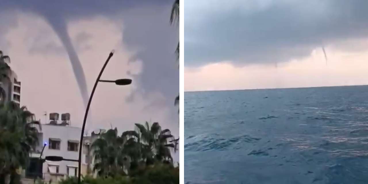 Hatay'da hortum çıktı: Vatandaşlar telefona sarıldı!