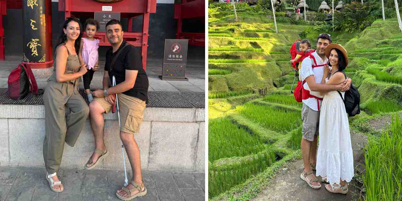 Engelleri aşan öğretmen ailesiyle dünyayı geziyor