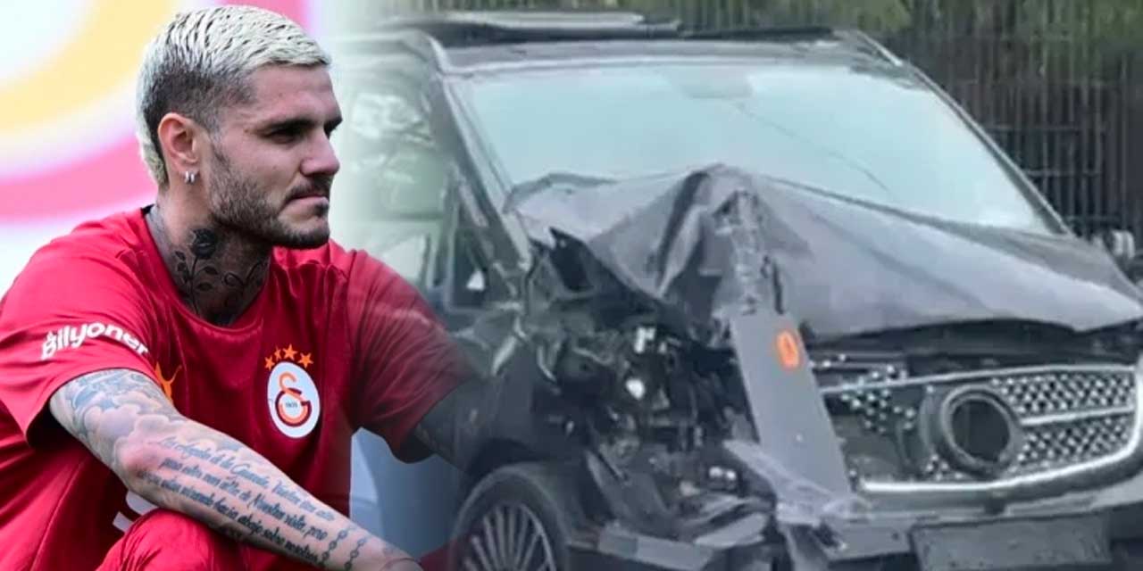 Mauro Icardi'nin aracı kaza yaptı