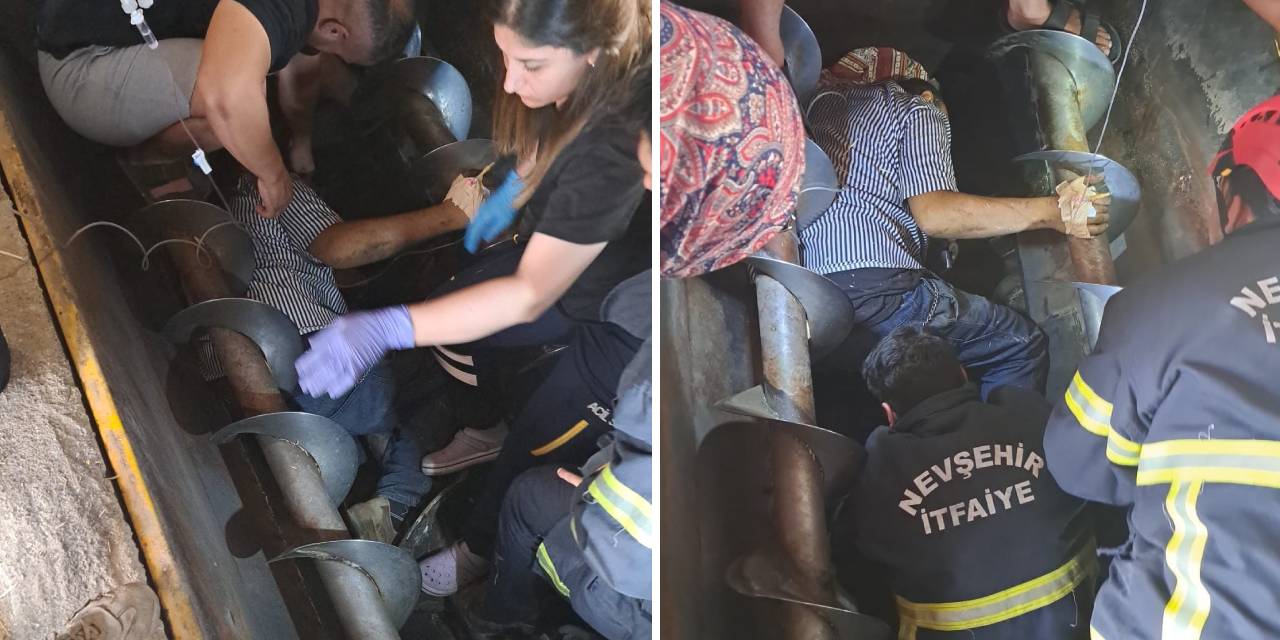 Mandırada dehşet: İşçi yem karma makinesine düştü