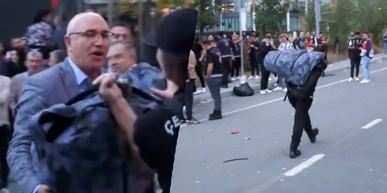 Ağır yük taşıtılan kadın polise Mahmut Tanal'dan yardım eli! Erkek polislere tepki gösterdi