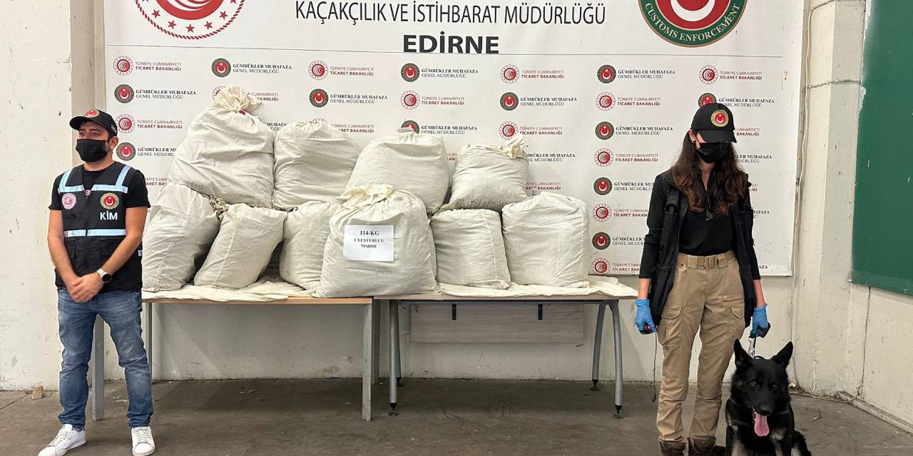 Kapıkule'de uyuşturucu operasyonu: 114 kilo ele geçirildi