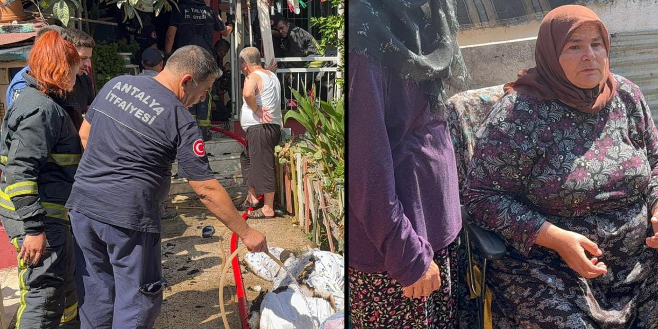 Evinin yandığını en son o öğrendi