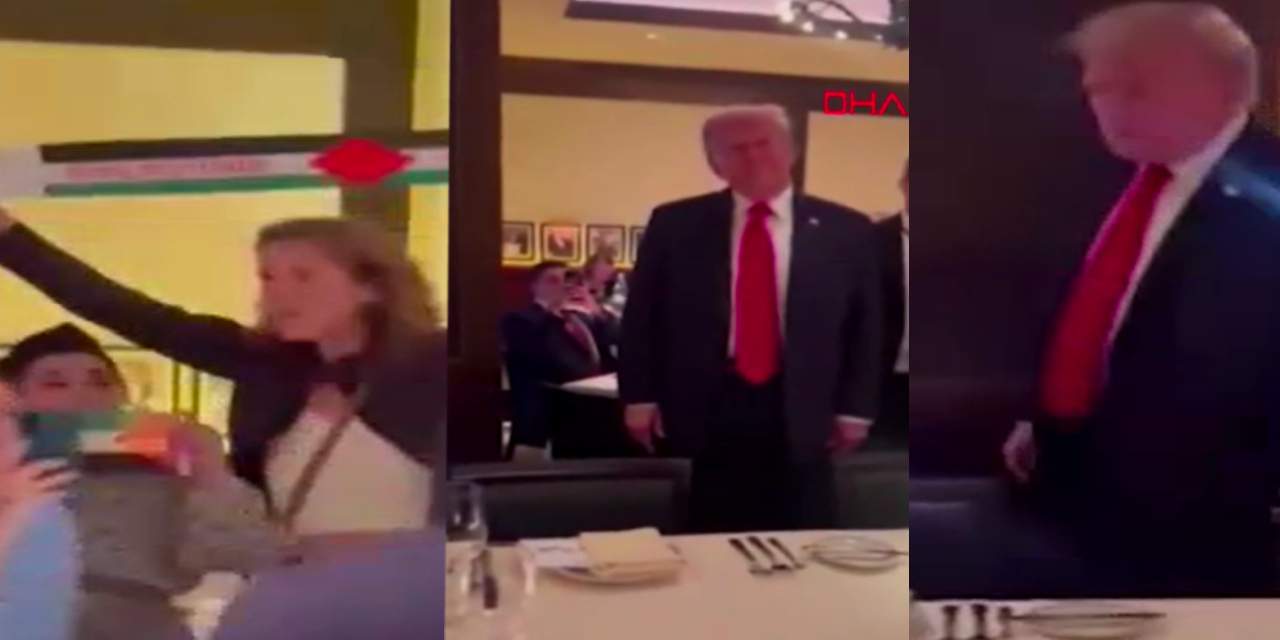 ABD Başkanı Trump'a gittiği restoranda Gazze protestosu