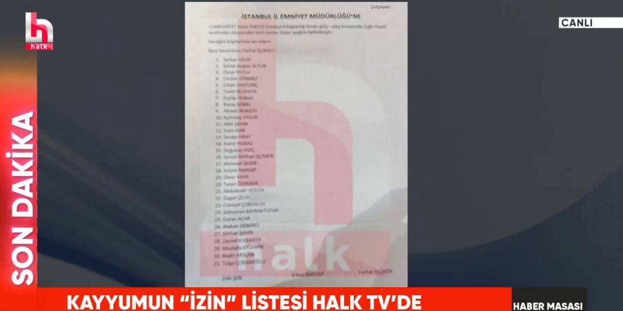 Son Dakika | Kayyum Gürsel Tekin'in 31 kişilik listesi ortaya çıktı