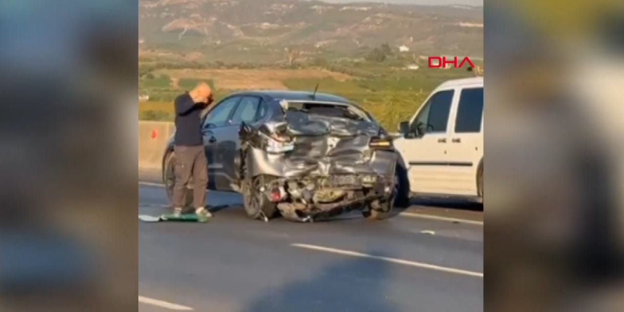 Tarsus'ta zincirleme kaza