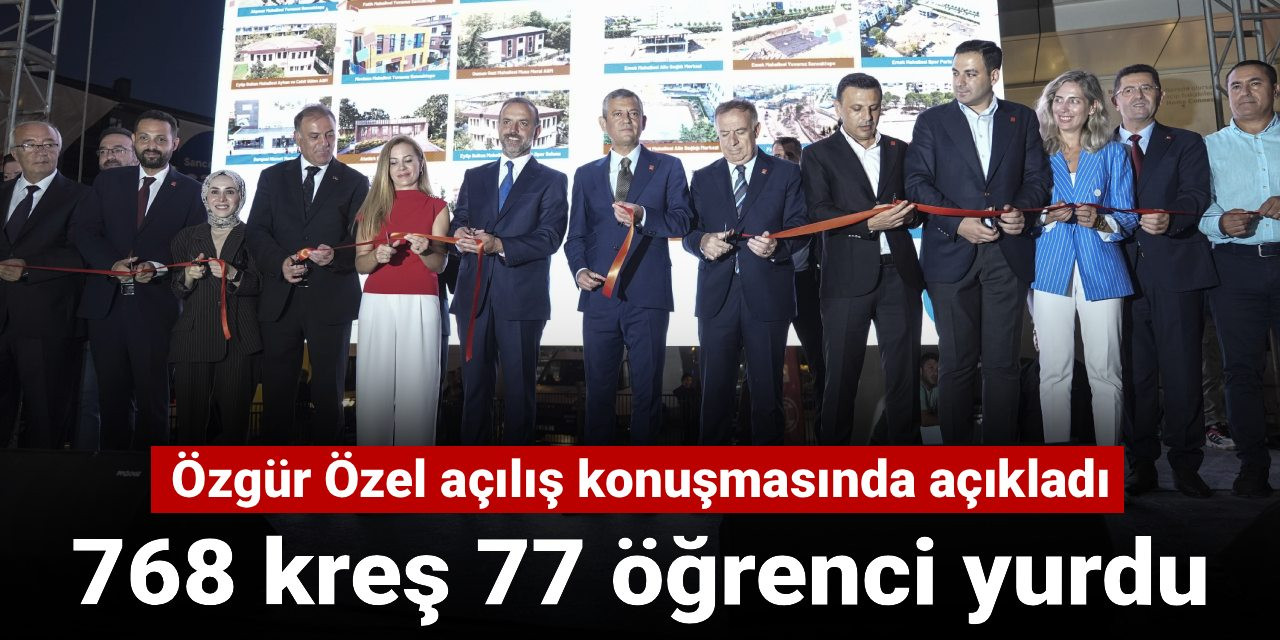 Özgür Özel açıkladı: 768 kreş 77 öğrenci yurdu