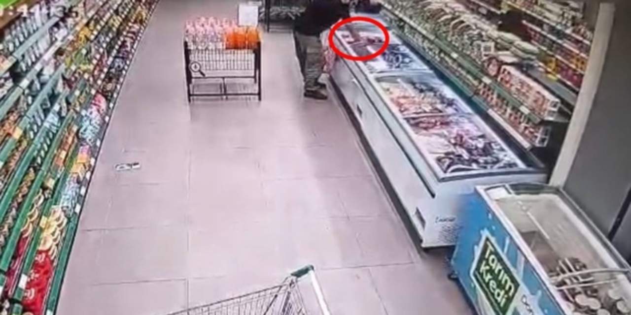 Markete el ele girdiler kavurma çalıp çıktılar