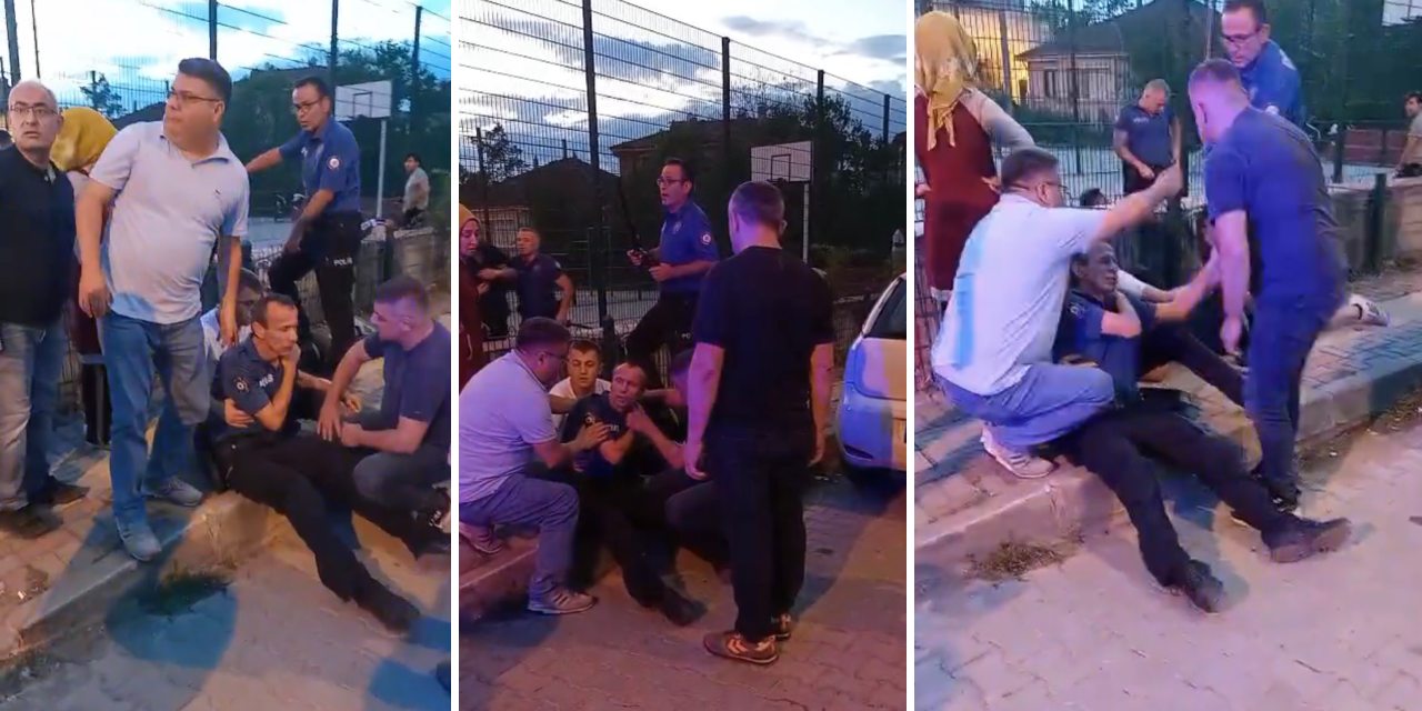 Kavgayı ayırmak isteyen polis yaralandı