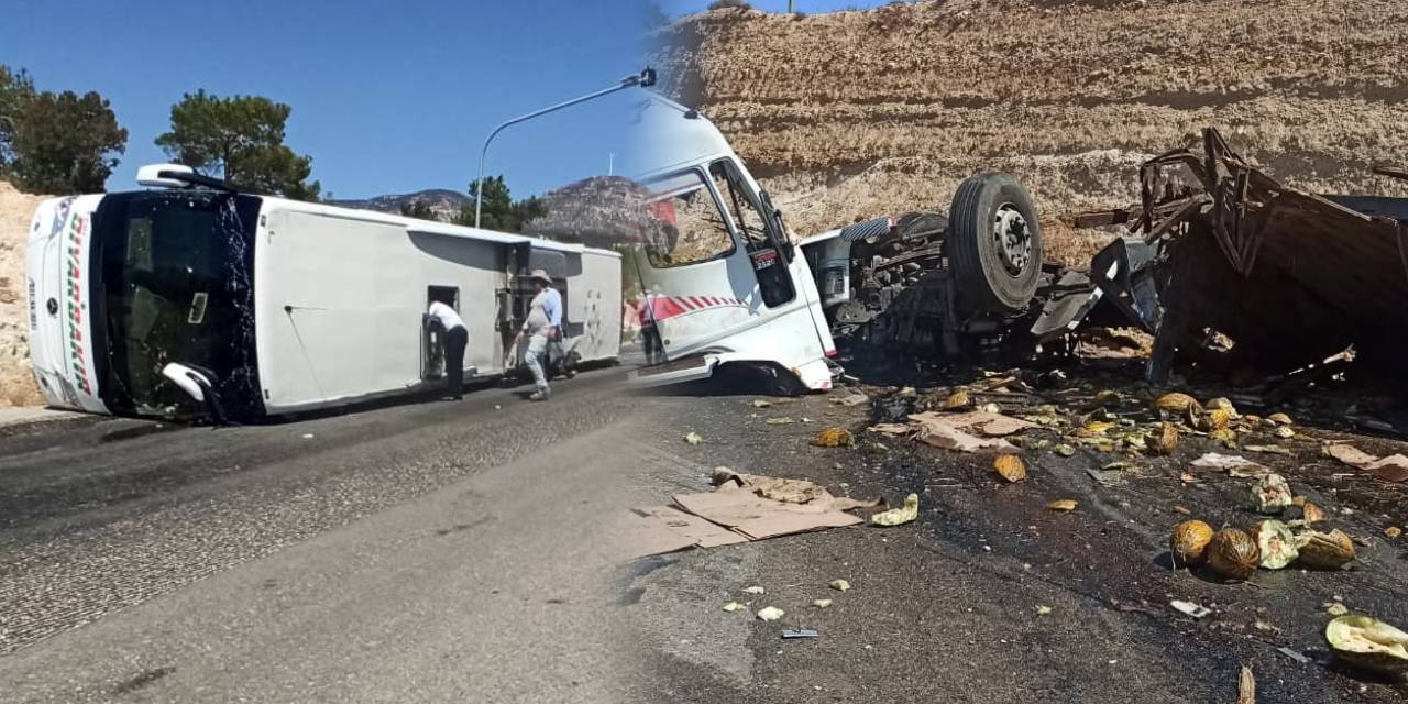 Mersin’de feci kaza! Otobüs ile kamyon çarpıştı: Ölü ve yaralılar var