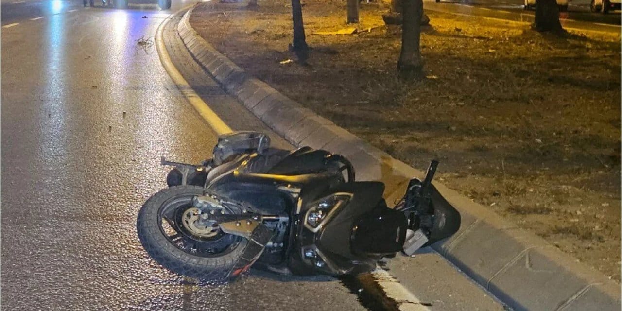Motosiklet süren 15 yaşındaki çocuk kaza yaptı