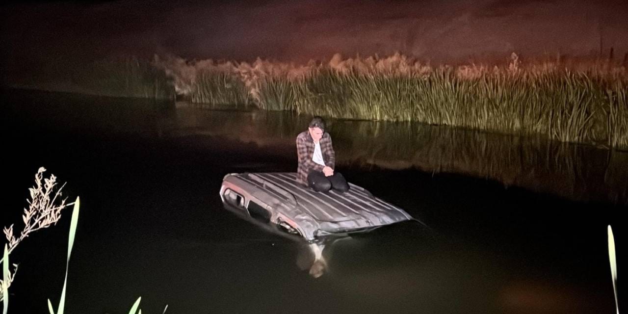 Aracıyla nehre uçtu: Gözyaşlarıyla kurtarılmayı bekledi