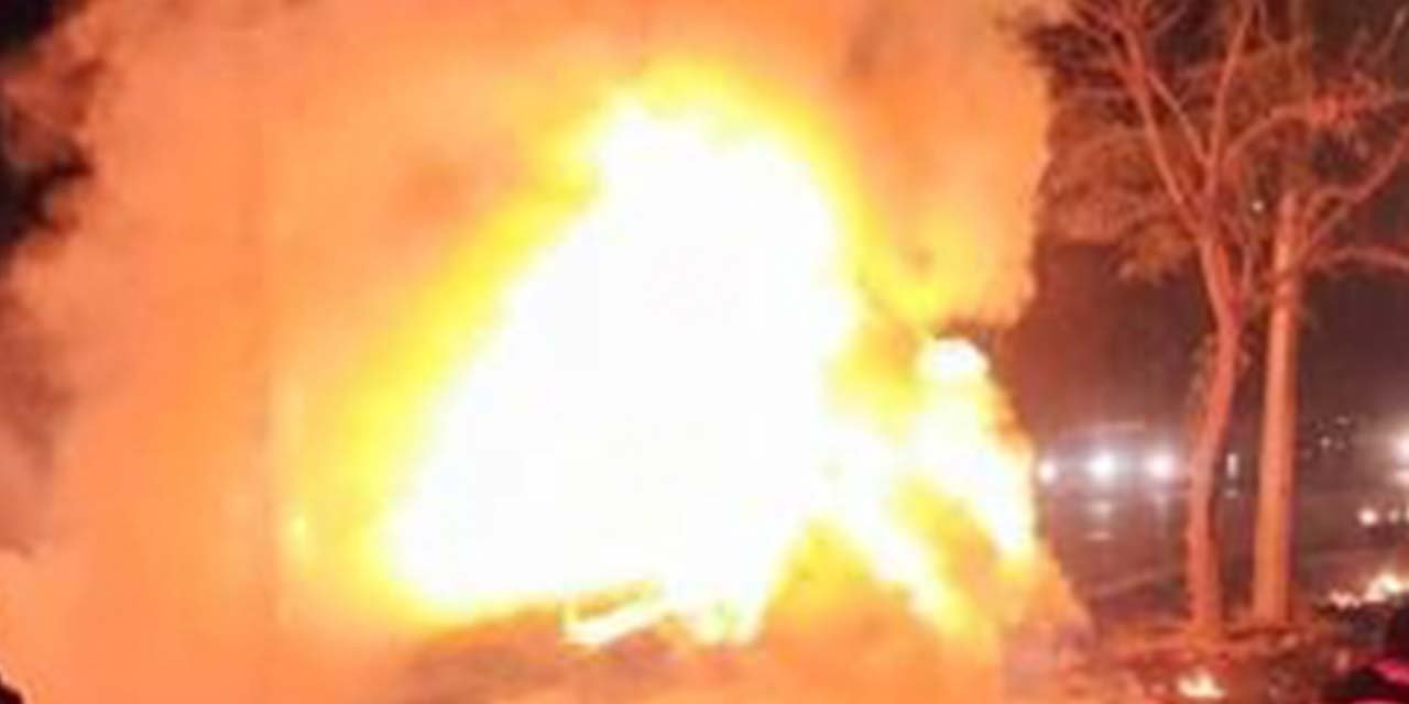 Alev topuna dönen araçta saniyelerle yarış