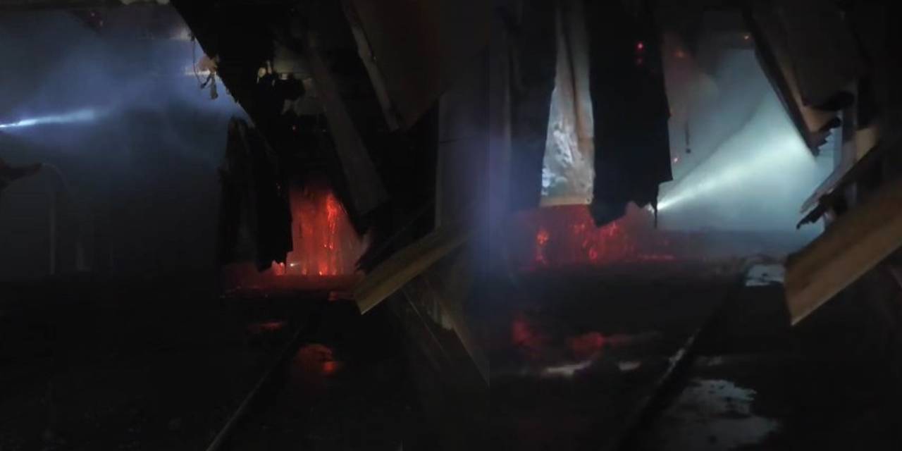 Rize’de korkutan fabrika yangını!