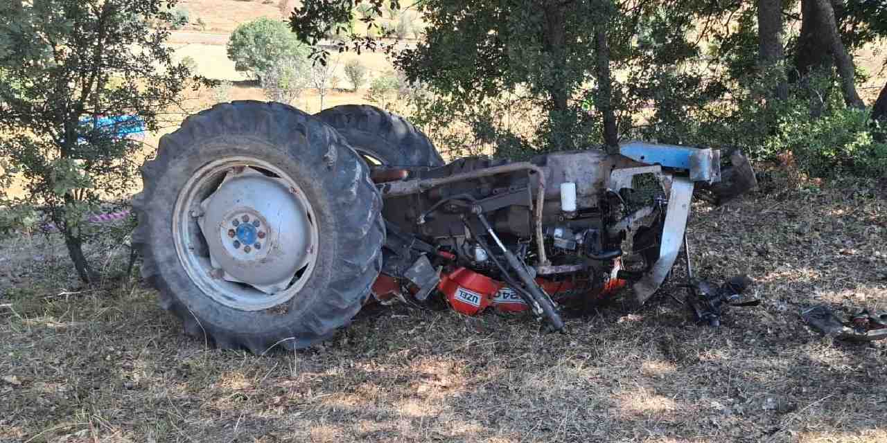 Devrilen traktörün altında kalan sürücü öldü