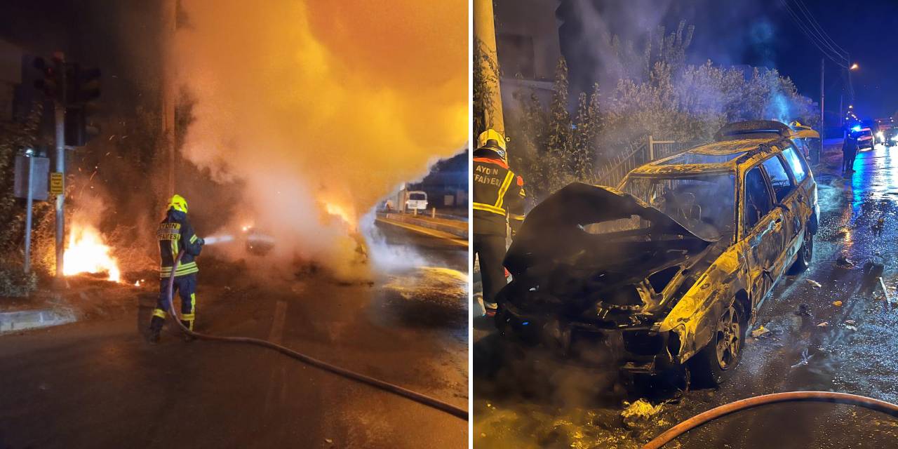Yolda kalan araç tekrar çalıştırılmak istendi: Küle döndü