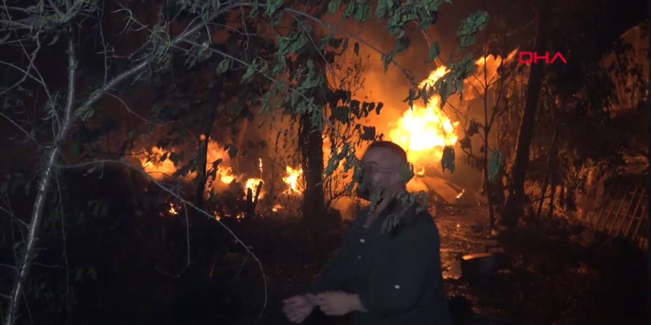 Antalya’da sazlık yangını