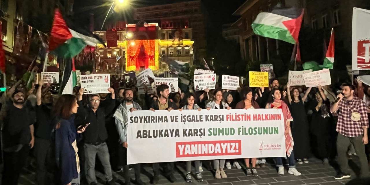 Filistin Eylem Komitesi Beyoğlu'ndan seslendi: Abluka kırılacak Filistin kazanacak