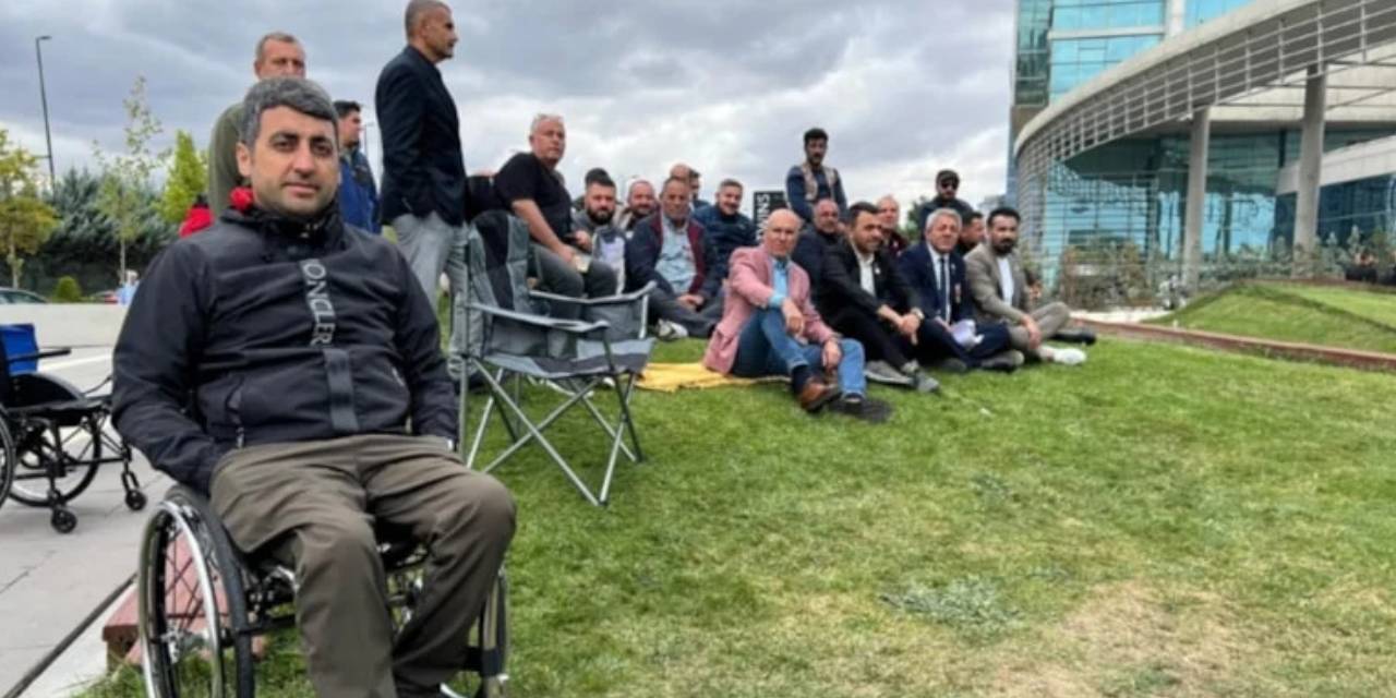 Gazilerin yaptığı eyleme vicdansız muamele: Bakanlık fıskiyeleri açarak  dağıtmaya çalıştı!