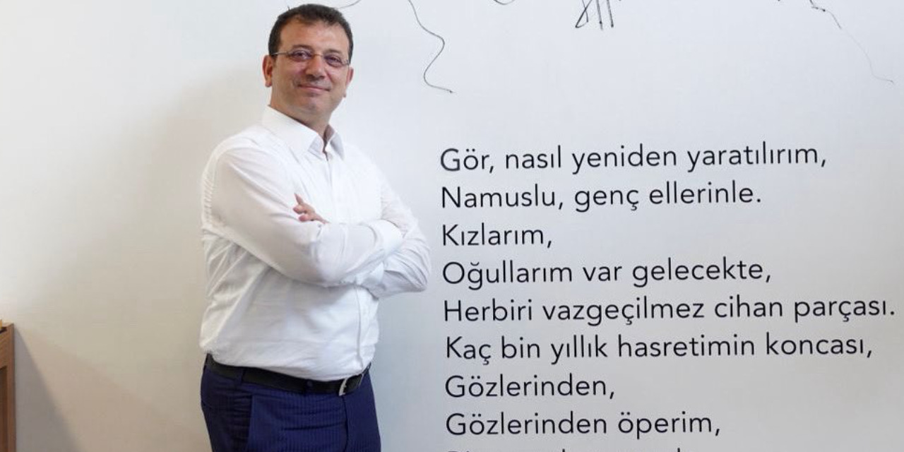 İmamoğlu Diyarbakırlı ünlü şairin şiirini paylaştı