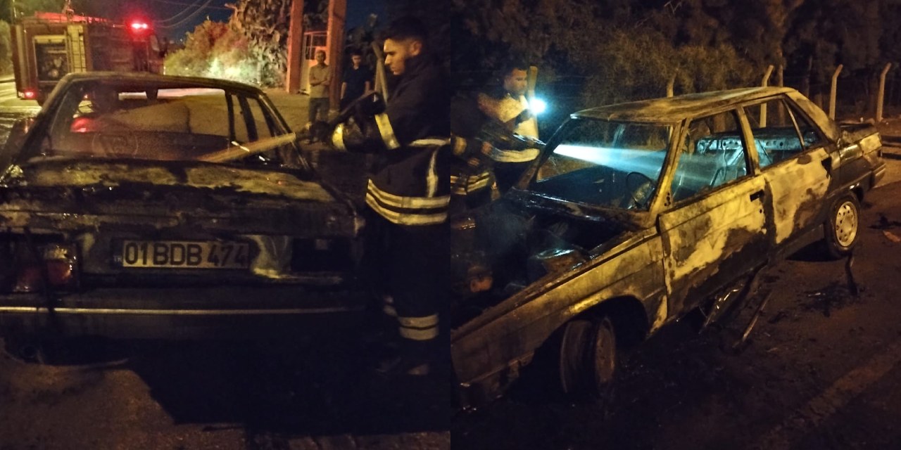 Park halindeki otomobil cayır cayır yandı