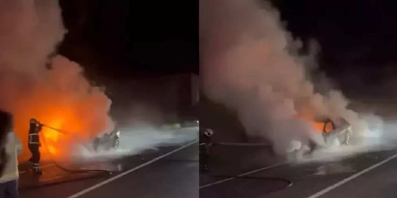 Seyir halindeyken alev aldı: Ölümden döndü!