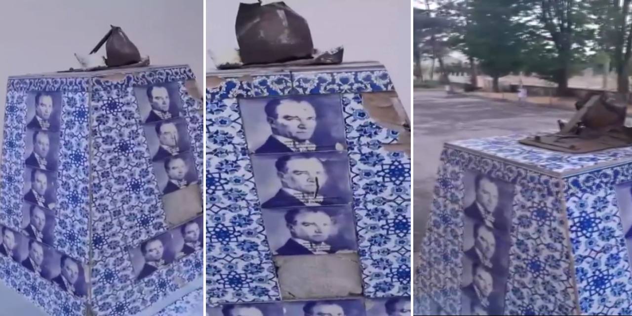 Atatürk büstüne çirkin saldırı: Şüpheli serbest bırakıldı