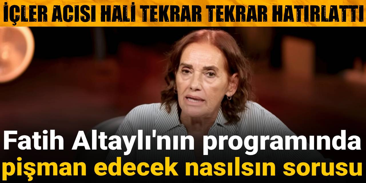 Fatih Altaylı'nın programında pişman edecek nasılsın sorusu
