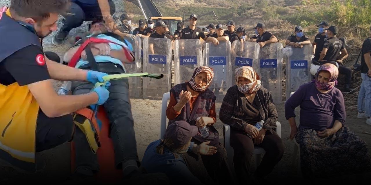 Hatay'ın çilesi bitmiyor: Polis kalkan oldu köye iş makinası girdi