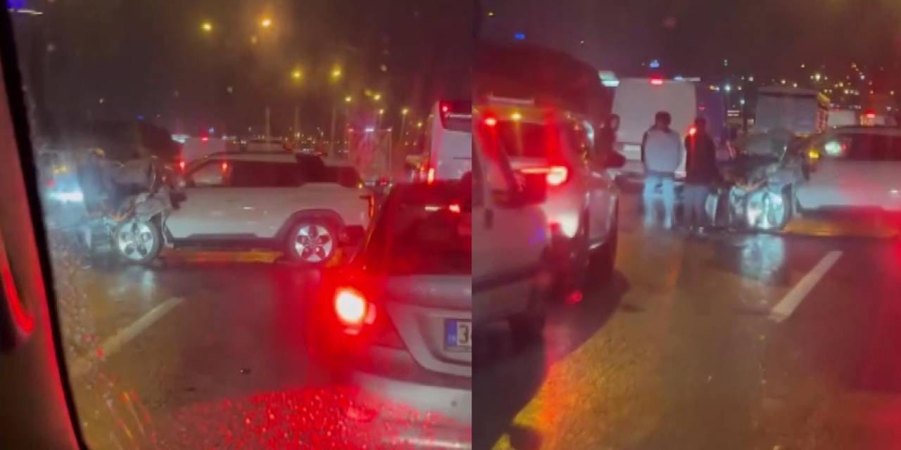 İstanbul'da 17 araç birbirine girdi