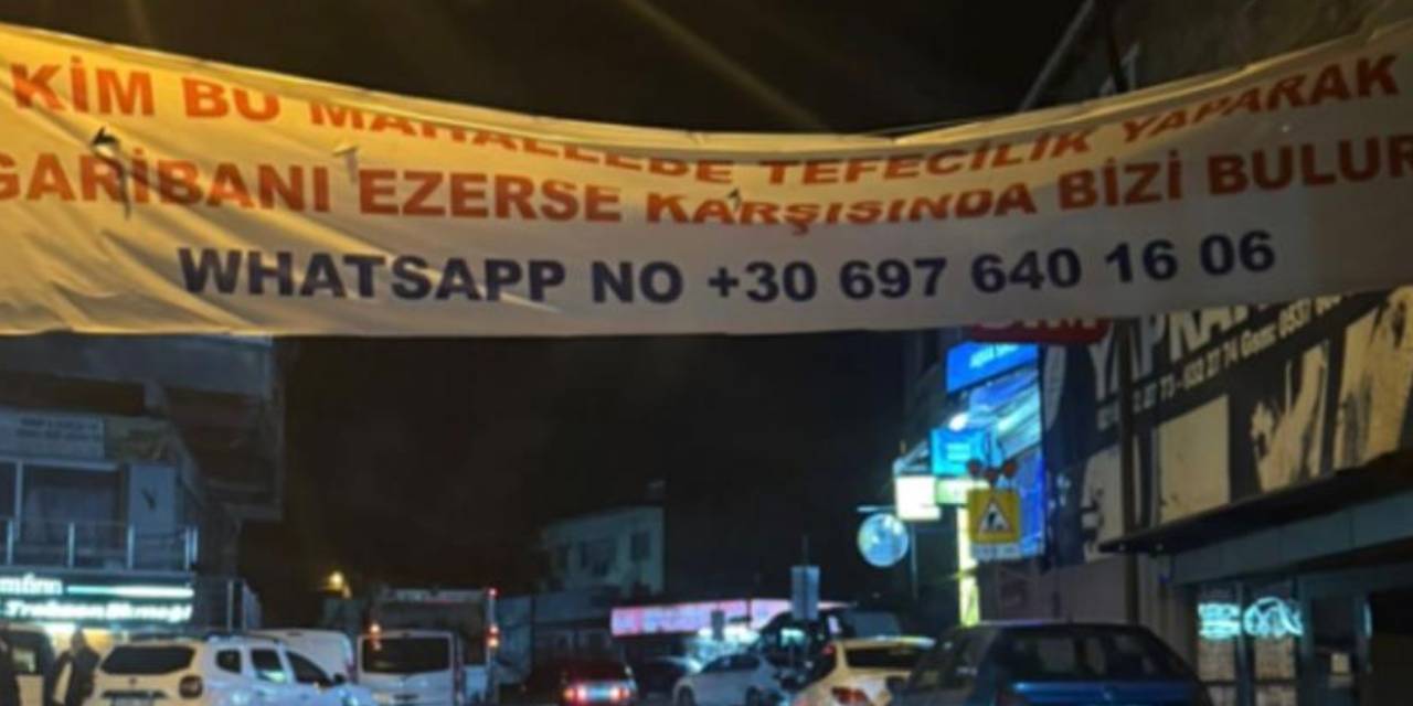 Ümraniye'de tefecileri pankartla tehdit etmişlerdi: 6 şüpheli gözaltına alındı