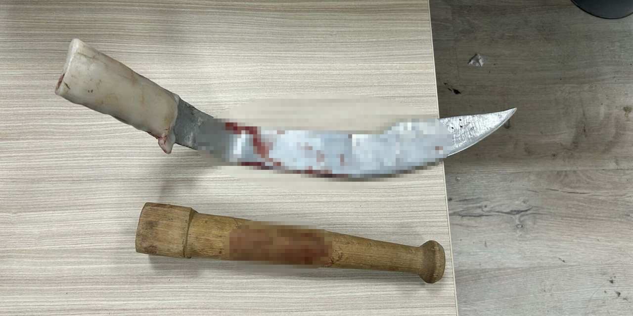 Kayınpeder ve damat pala ve sopalarla kavga etti