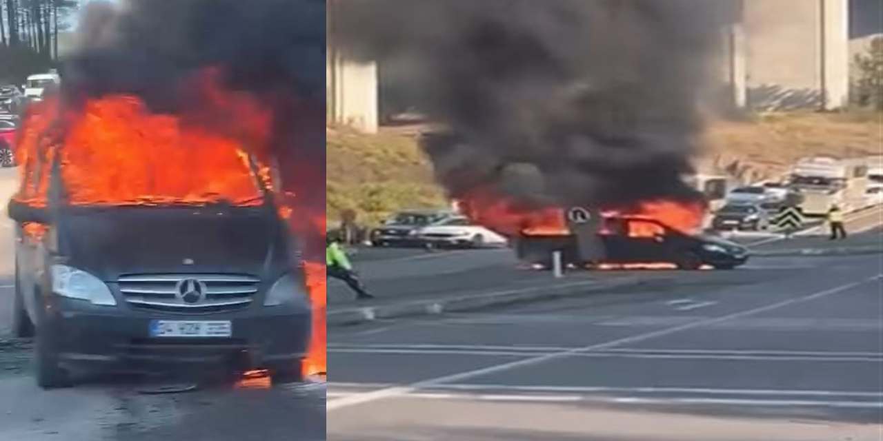 Pendik'teki kazada araçlar alev topuna döndü!