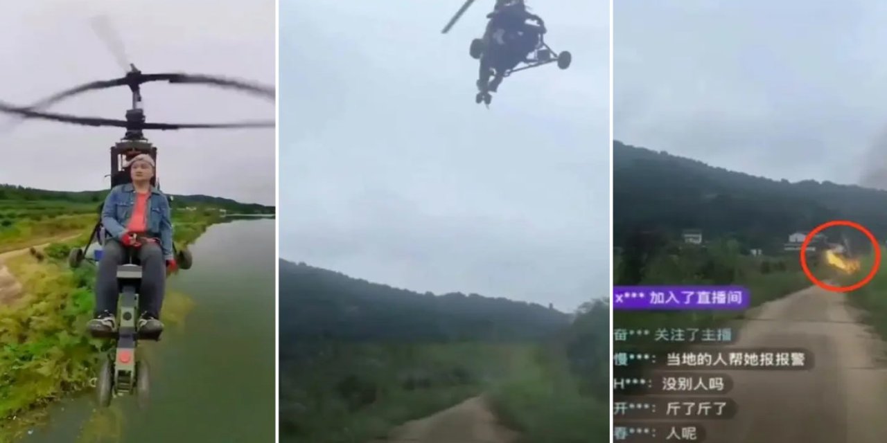 Kendi yaptığı helikopterle canlı yayın açtı: Sosyal medya fenomeni ölümünü hazırladı