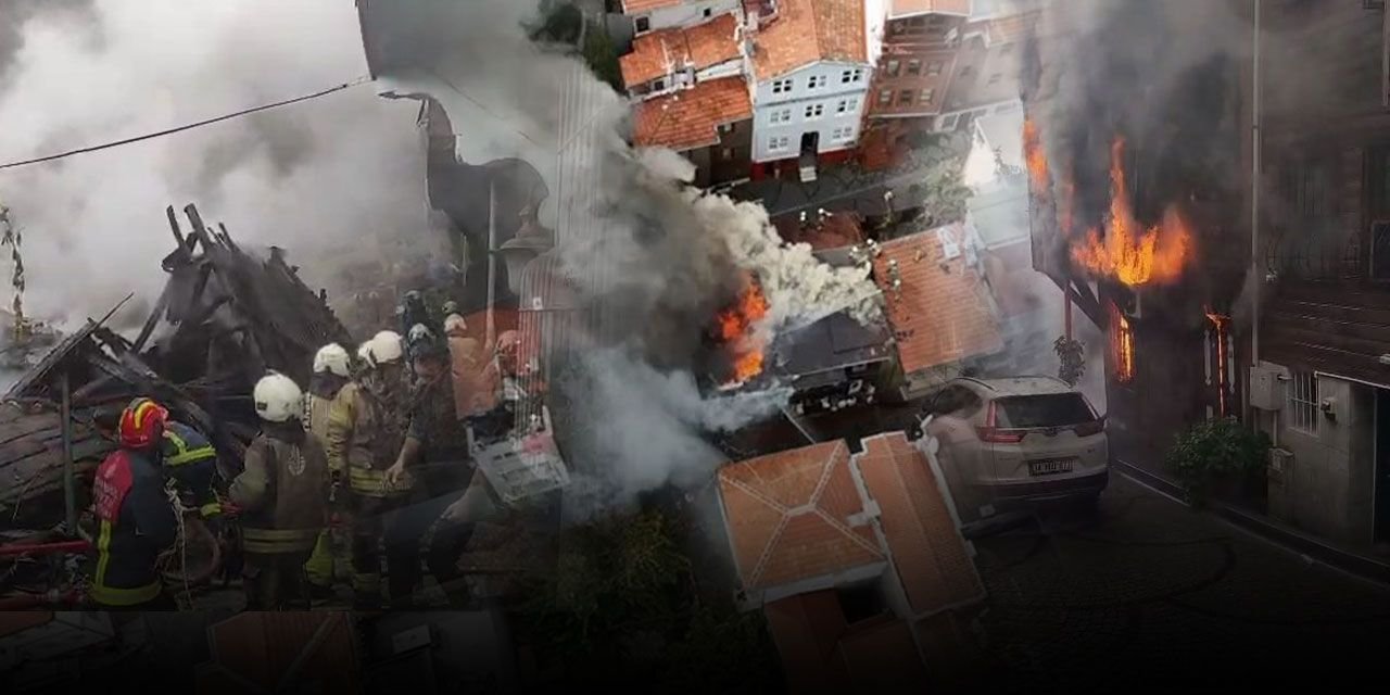 Beşiktaş'ta korku dolu anlar: Yangın 4 binayı sardı, bir bina yıkıldı! Alevler ünlü oyuncu Şebnem Bozoklu'nun da evini yaktı