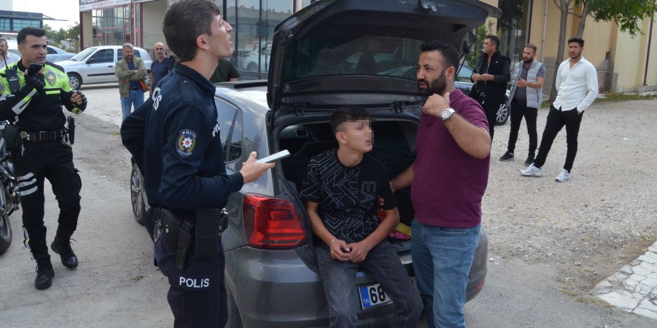 Polisten kaçan aracın sürücüsü 14 yaşında çıktı!