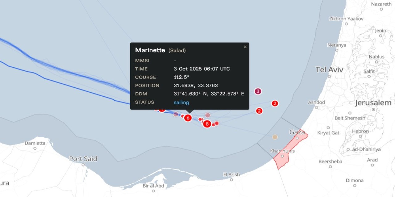 Sumud Filosu’ndaki Marinette müdahale bölgesinde! 10 gemi de destek için yola çıktı