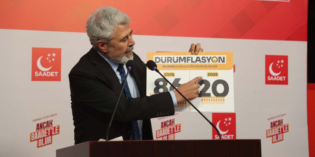 Bunun adı dürümflasyon! Saadet Partili Yılmaz dürümü eline aldı kürsüden seslendi