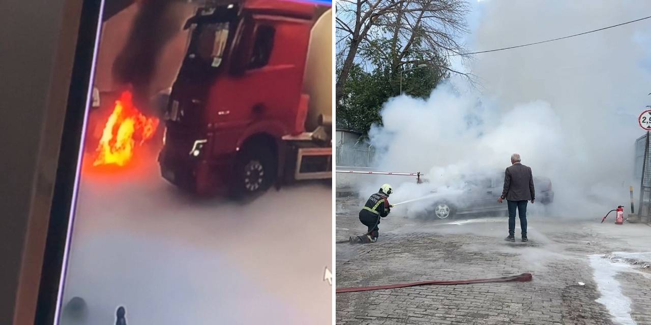 Hastane bahçesinde yangın paniği