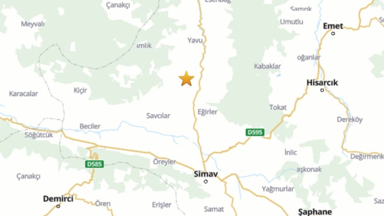 Kütahya'da 4.1 büyüklüğünde deprem