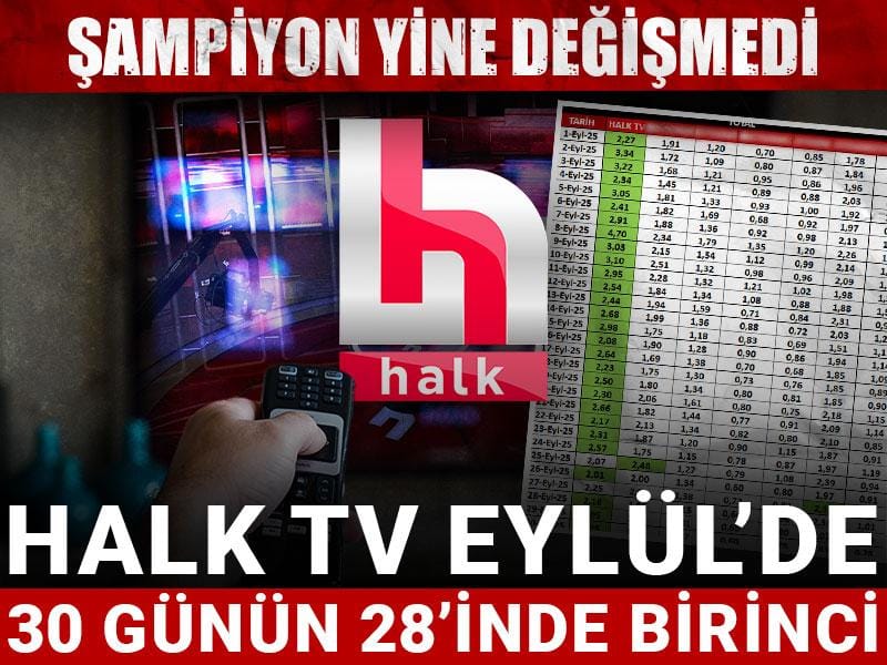 Halk TV Eylül'de 30 günün 28'inde birinci
