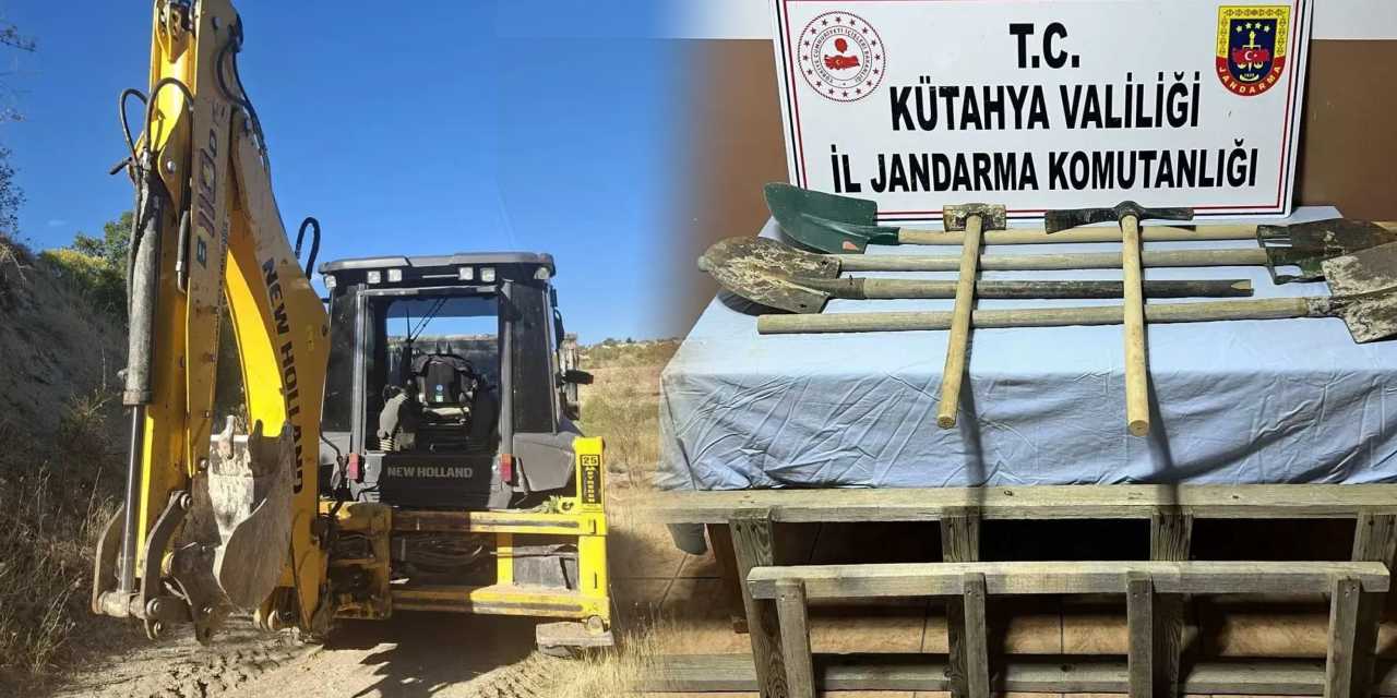 Kaçak kazıya jandarma baskını: 2 gözaltı