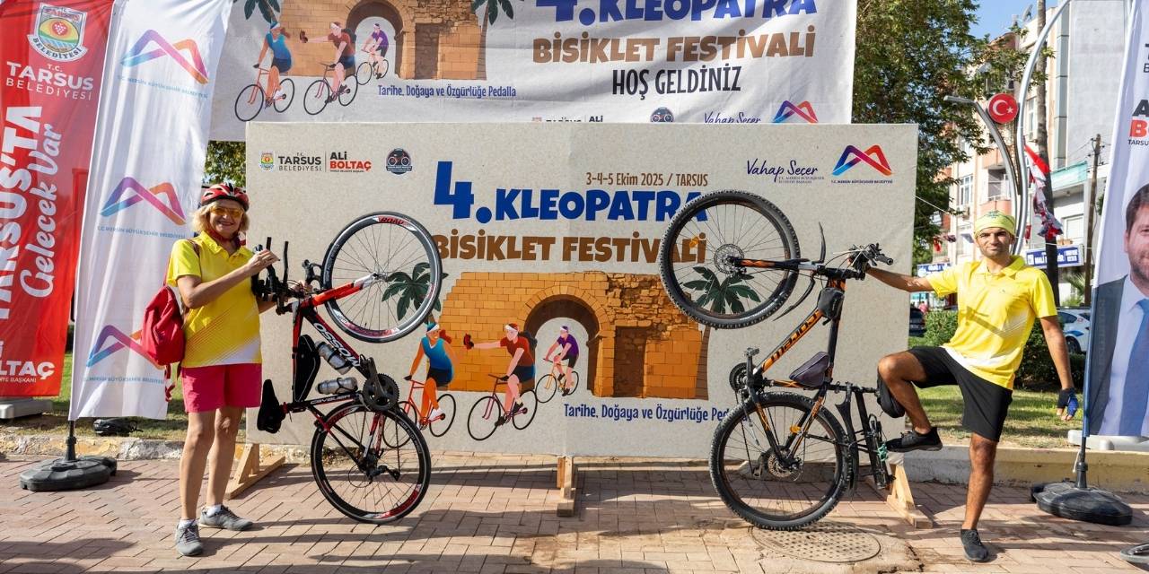 Mersin Büyükşehir Belediyesi iş birliğinde düzenlenen "4. Kleopatra Bisiklet Festivali" başladı
