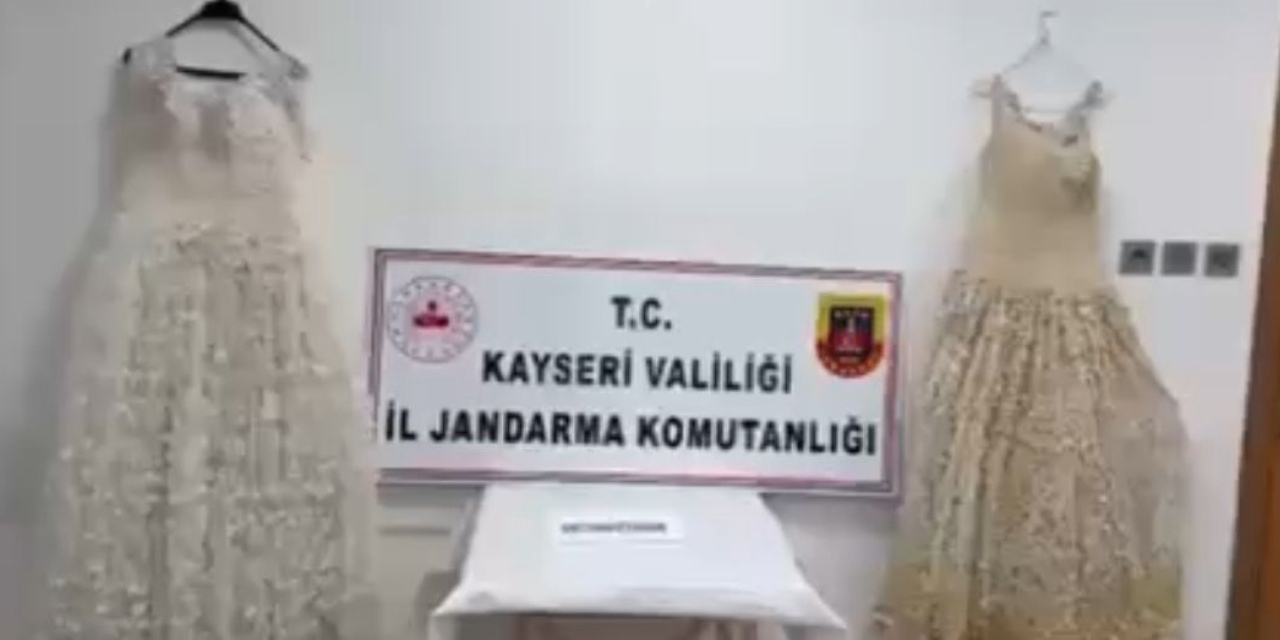 25 kilo uyuşturucuyu tek tek 2 gelinliğe işlemişler