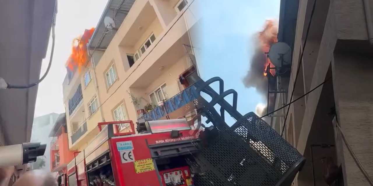 Bursa’da yangın paniği! Daire küle döndü