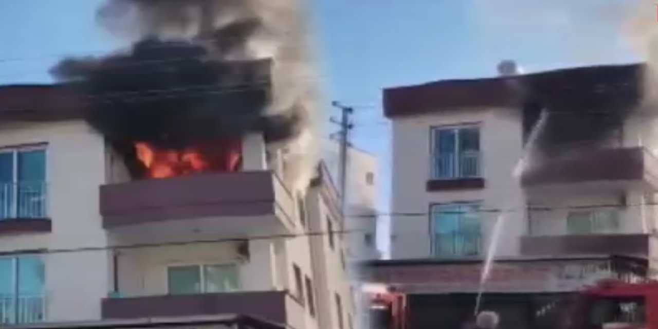 Mahallede panik anları! Daire alev topuna döndü