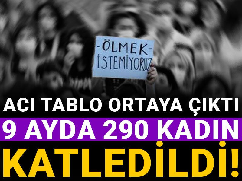 Acı tablo ortaya çıktı: 9 ayda 290 kadın katledildi!
