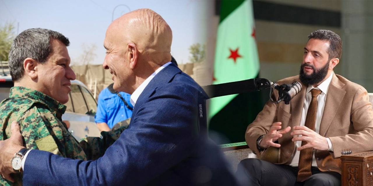 Ahmed Şara ile Mazlum Abdi ve Tom Barracak bir araya geldi